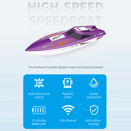 Ferngesteuertes Speedboot Blau 600mAh 29.0x9.5x5.0cm 1