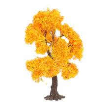 3Pcs Durable Yellow Wire Model Trees for Tiny Landscape Decoration