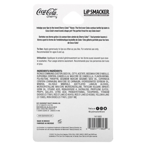 Lip Smacker, Coca-Cola, Lip Balm, Cherry, 0,14 oz (4,0 g) 2