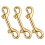 15Pcs Brass Double Bolt Snap Hooks Golden Clips for Bag Straps Secure 1