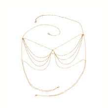 2Pcs Golden Body Chain with Smooth Finish Perfect for Body Decoration