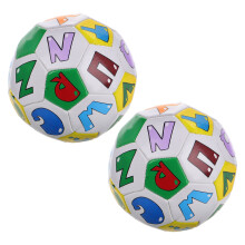 2Pcs Kids Soccer Ball Size 2 Rubber Soft Touch Football for Home Play