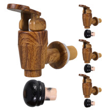 3Sets Plastic Wine Barrel Spigot with Airtight Cork Seal for Home Use