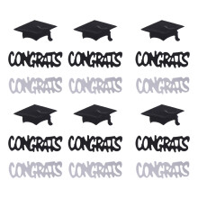 9Packs Black Graduation Party Confetti for Table Decor