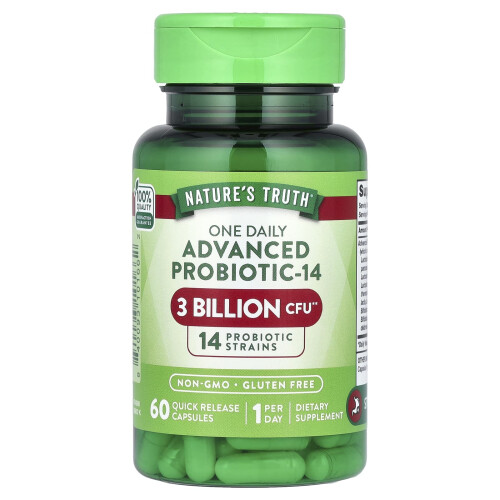 Nature's Truth, One Daily Advanced Probiotic-14, 3 Billion CFU, 60 Quick Release Capsules 2