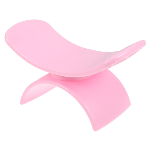 2Pcs Compact Pink Nail Rest Pillow Plastic Hand Stand for Nail Techs