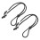 10Pcs Durable Black Hat Strap with Clip for Windproof Baseball Caps 1