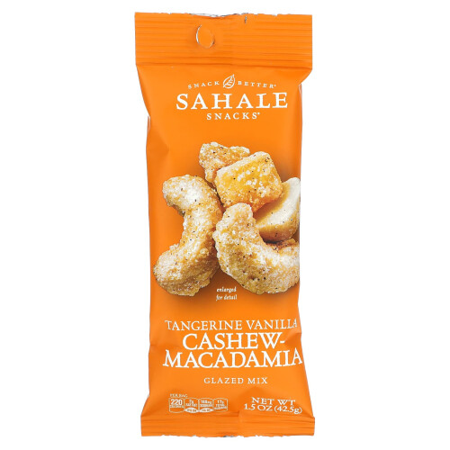 Sahale Snacks, Γλαζιέ, Ταντζερίνη Βανίλια Κασιάν-Μακαδιά, 9 Πακέτα, 1.5 oz (42.5 g) Κάθε 2