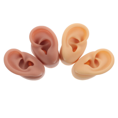 4Pairs Soft Silicone Ear Mold Simulation Model for Piercing Training