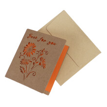 30Pcs Multi Color Kraft Paper Christmas Cards Sunflower Cutout Design