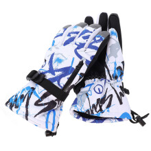 2Pairs Adjustable Waterproof Outdoor Skiing Gloves Blue Warm Gloves