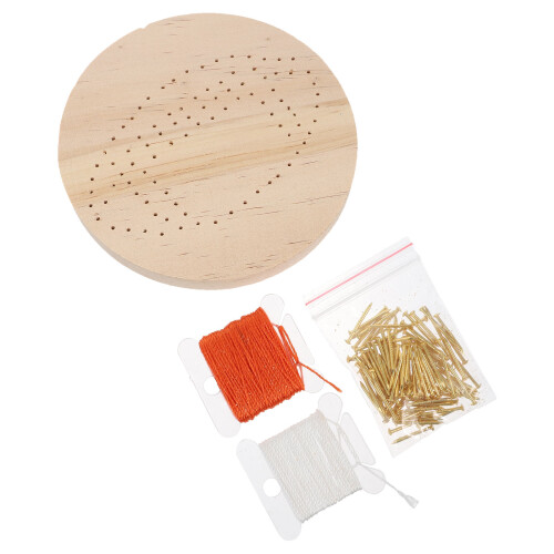 2Sets Creative Nail String Craft Kit Wood DIY Material Assorted Colors