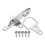 2Sets Silver Metal Toggle Buckles Secure Fasteners for Coat Cardigans 1