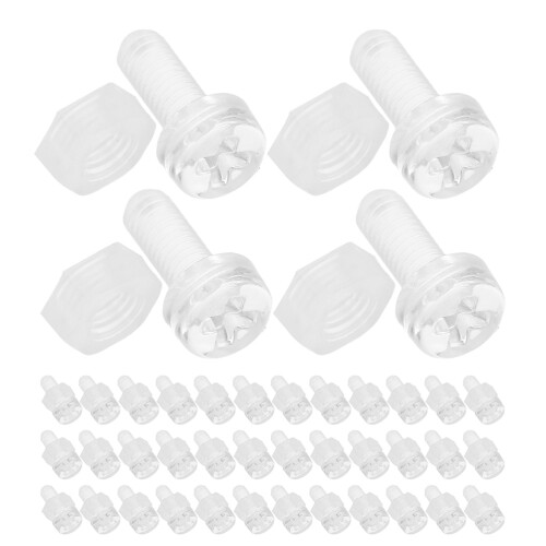 400Pcs Three-Sided Transparent Acrylic Corner Fastener and Nut Set