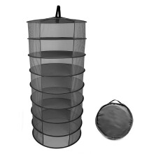 8Couches Séchoir Suspendu Pliable En Anti-Insectes Noir