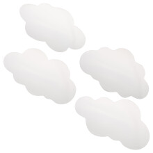 20Pcs Self-Adhesive Cloud Wall Mirrors White Acrylic Home Vanity Decor