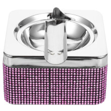 4Pcs Pink Metal Ashtrays for Cigarettes Car Storage Indoor Outdoor