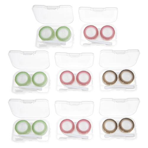 32Pcs Household Contacts Cases Tight Seal Transparent Compact Boxes