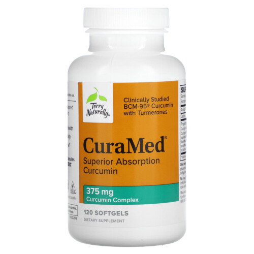 Terry Naturally, CuraMed, Ανώτατη Απελευθέρωση Κούρκουμης, 375 mg, 120 Γεμιστά 2