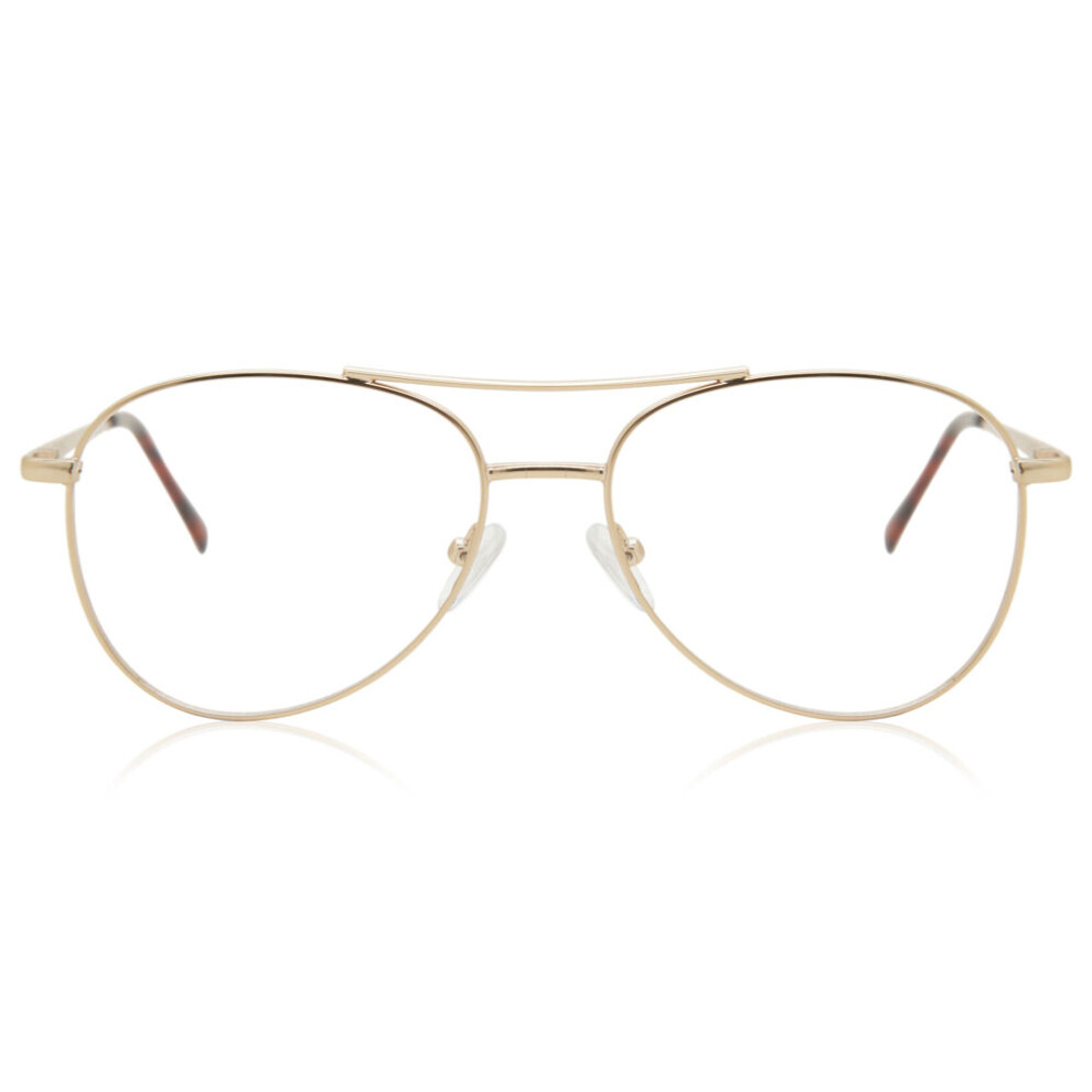 Smartbuy Collection Full Rim Pilot Gold Marcey 789D Unisex Eyeglasses