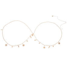 Adjustable Golden Metal Waist Chain Belt Elegant Sunflower Decor
