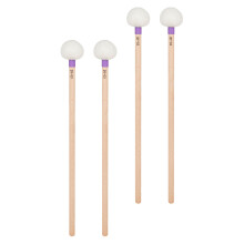 4Pcs Professional Felt Drum Mallets Wood Handle Purple for Drummers