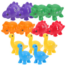 2Sets Durable Plastic Alphabet Dinosaur Matching Toys for Toddler Play