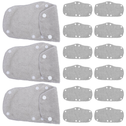 30Pcs Washable Hard Hat Sweatbands Grey Breathable Sweatproof Liners