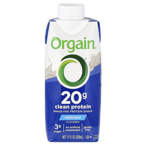 Οργάν, Καθαρή Πρωτεΐνη Shake, Vanilla Bean, 4 Πακέτα, 11 fl oz (330 ml) Κάθε 2