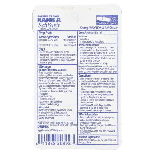 Blistex Blistex, Kank-A, Gel per Dolore della Bocca e Gengive, 0,07 oz (2 g) 2