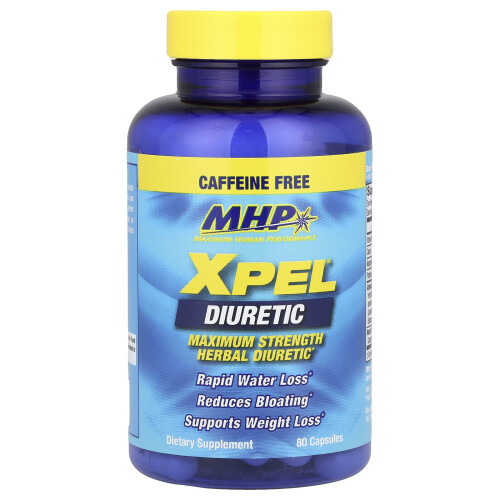 MHP, XPEL Diuretic, Maximum Strength, Caffeine Free , 80 Capsules 2