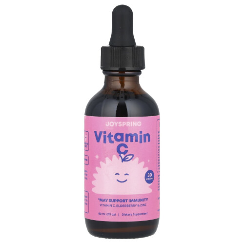JoySpring, Vitamiini C + Sinkki, 2+, 2 fl oz ( 60 ml) 2