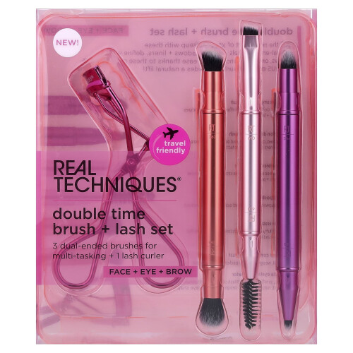 Real Techniques Real Techniques, Double Time Brush + Lash Set, 4 Stück Set 1