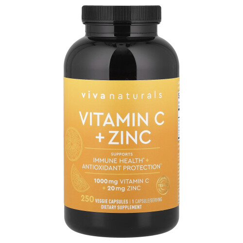Viva Naturals, Βιταμίνη C + Σίδηρος, 250 Βιολογικά Κάψουλες 2