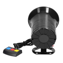 3-Ton Autohorn 110dB Lautsprecher 12V mit Befestigung, Schwarz, 98mm