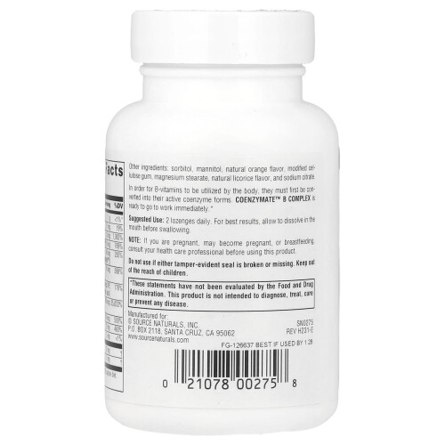 Source Naturals Coenzymate B Complex Orange 60 Lozenges 2