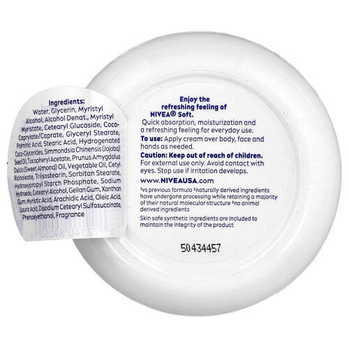 NIVEA Nivea, Μαλακός, Υγραίμονο Κρέμα Με Κιτρινόλαδο Λάδι & Βιταμίνη E, 6.8 oz (192 g) 1