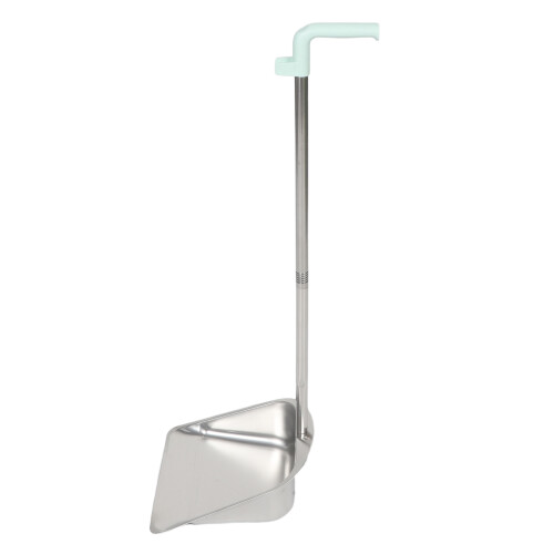 5Pcs Silver Stainless Steel Garbage Dustpan Long Handle for Indoor Use 1