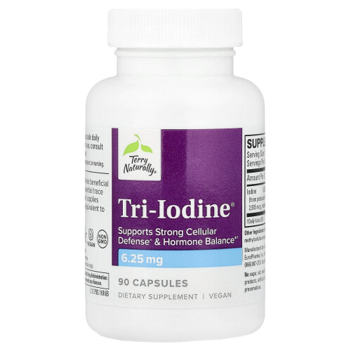 Terry Naturally, Τρι-Ιωδίνη, 6.25 mg, 90 Φιάλες 2