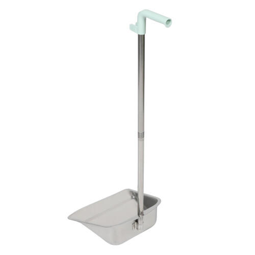 5Pcs Silver Stainless Steel Garbage Dustpan Long Handle for Indoor Use 2