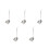 5Pcs Silver Stainless Steel Garbage Dustpan Long Handle for Indoor Use 8