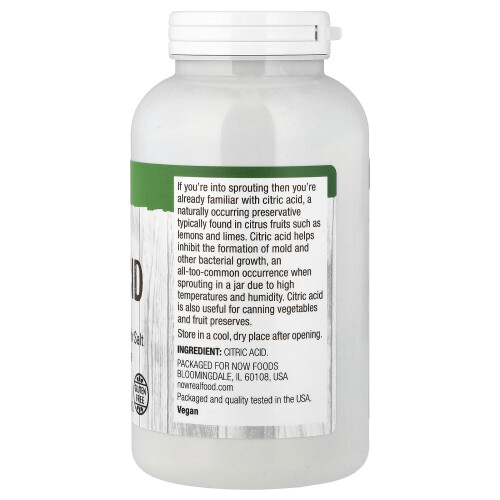 NOW Foods Acid Citric, 1 lb (454 g) 1