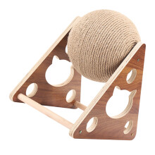 Balle à gratter pour chat en bois et sisal, structure d'escalade, petite