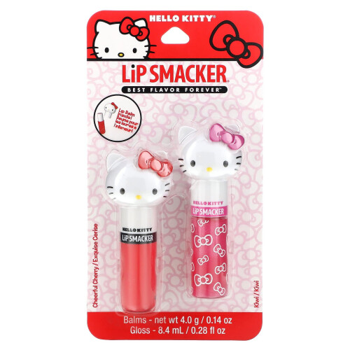 Lip Smacker, Hello Kitty, Balsamo Labiale e Gloss, 2 Pezzi 1