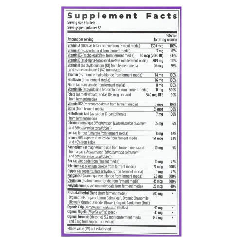 New Chapter, Multivitamină Postnatală Perfectă, 96 Tablete Vegetariene 1