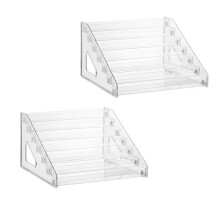 2 Pack Toy Cars Display Shelf for , Clear 7 Layers Toy Cars Display Case Storage Organizer