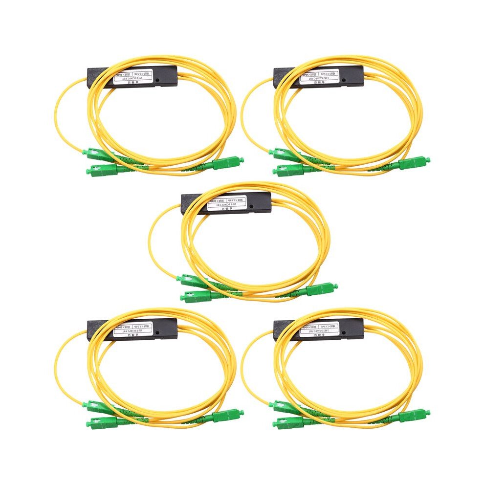 5Pcs Sc Apc 1X2 Singlemode Fiber Optical Splitter Fbt Fiber Optical Splitter Fiber Optic Pigtail Splitter Tapered Box 6032234174770