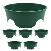 6-Pack Planting Grow Rings, 8.6-Inch Round Plant Support Rings Garden Protector & Edging, Deep Watering for Vegetables