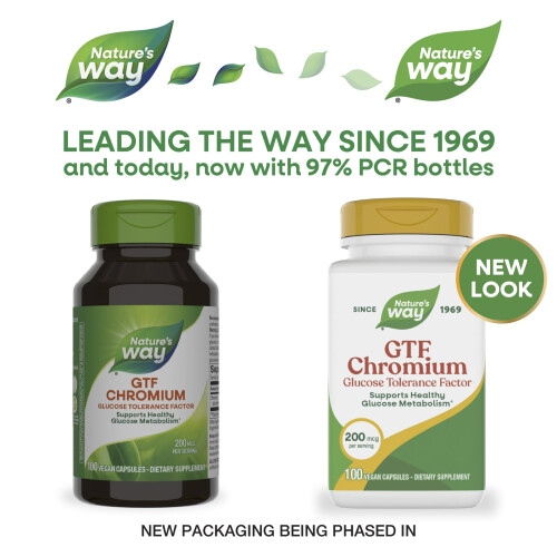 Nature's Way, Cromo GTF, 200 mcg, 100 Capsule Vegan 2