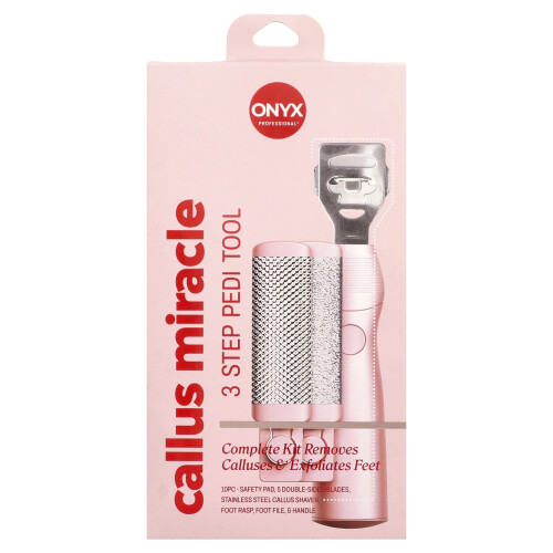 Onyx Professional, 3 Step Miracle, 3-In-1 Complete Callus Fix , 4 Piece Kit 1